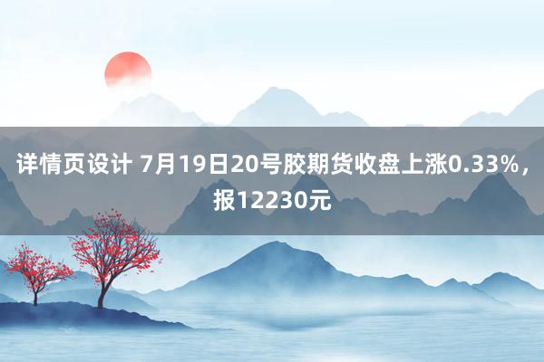 详情页设计 7月19日20号胶期货收盘上涨0.33%，报12230元